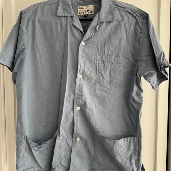 Bather Traveler Camp Shirt size L in dusty Blue - Picture 2 of 3